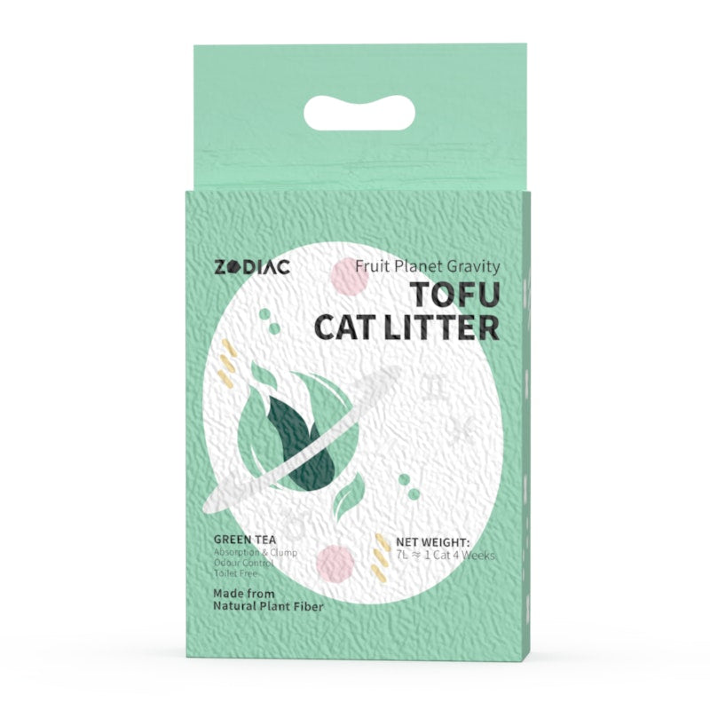 ZODIAC Fruity Tofu Cat Litter - Green Tea 7L/2.5kg