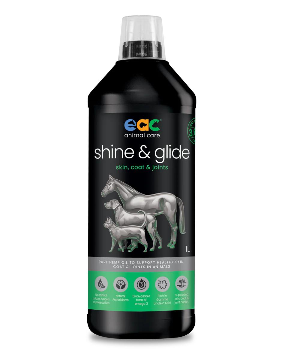Eac Animal Care Shine & Glide Pure Hemp Oil For Horses Dogs & Cats 1L