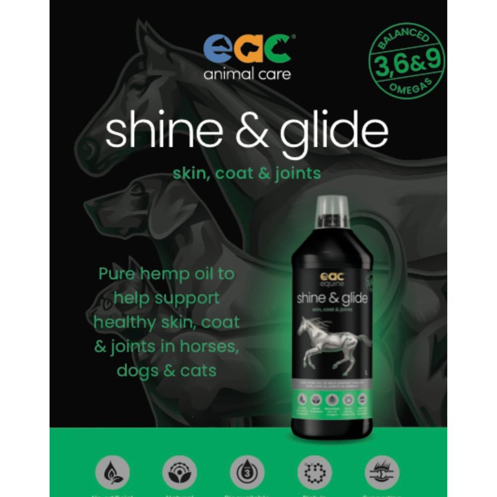 Eac Animal Care Shine & Glide Pure Hemp Oil For Horses Dogs & Cats 250ml