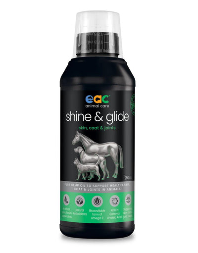 EAC Animal Care Shine & Glide Pure Hemp Oil for Horses Dogs & Cats 250ml