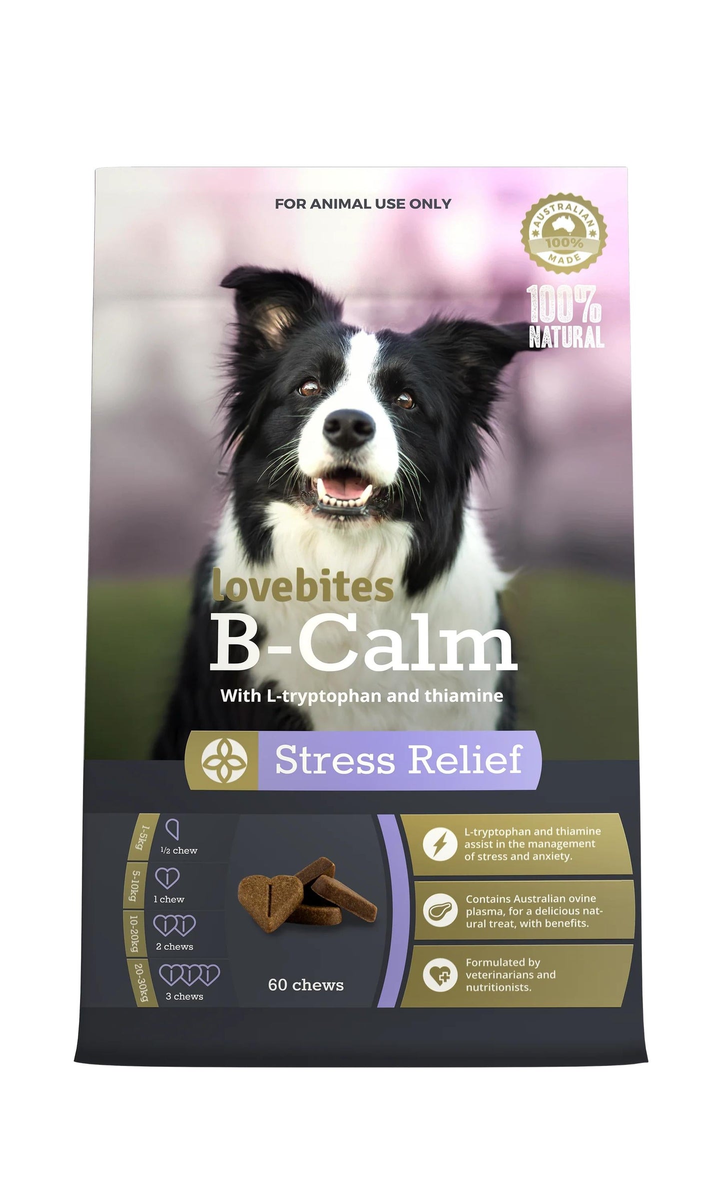 VETAFARM LOVEBITES B-CALM CHEWS 60 CHEWS