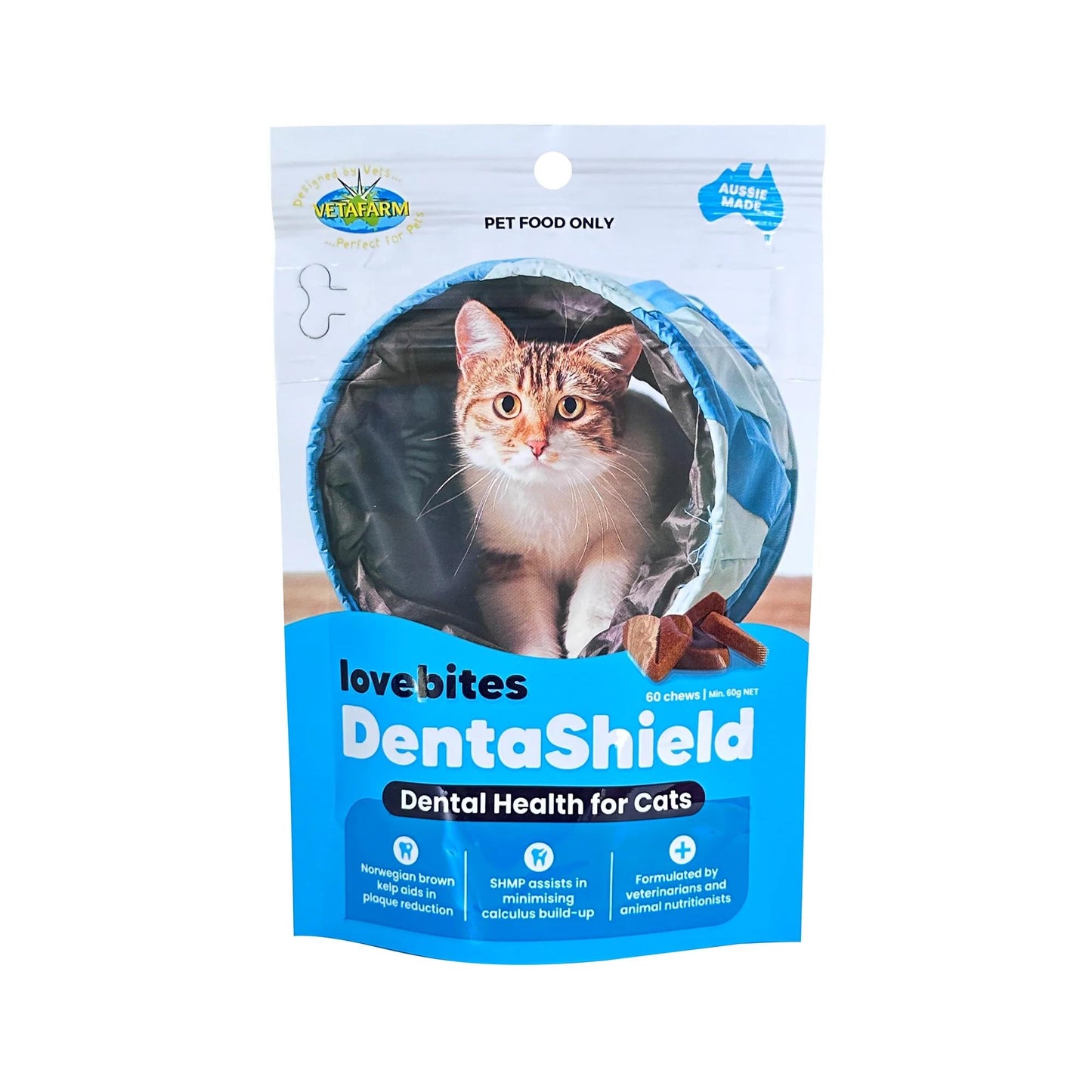 VETAFARM LOVEBITES CAT DENTASHIELD CHEWS 60'S