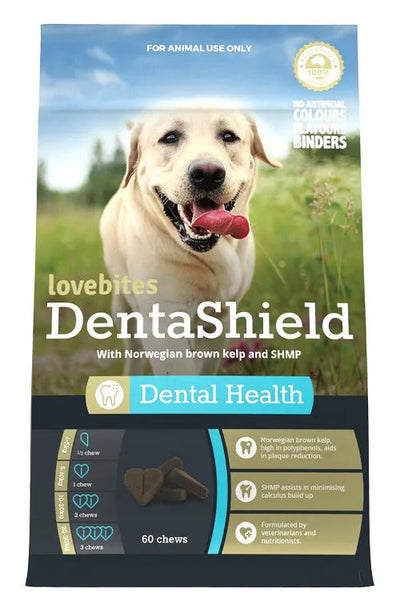 VETAFARM LOVEBITES DENTA SHIELD 60 CHEWS