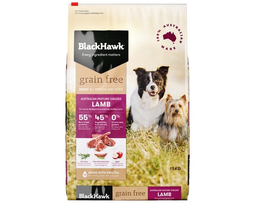 Black Hawk Grain Free Lamb Adult Dog Food 15kg