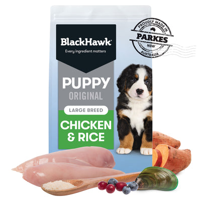 Black Hawk Original Chicken & Rice Large Puppy Food 10kg