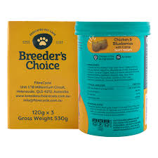 Breeders Choice Cat Treats Chicken, Blueberries With Catnip 120g - 3pk