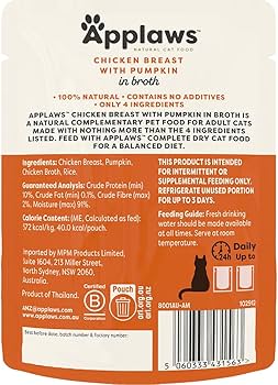 Applaws Cat Broth Pouch - Chicken & Pumpkin 70g 16pk