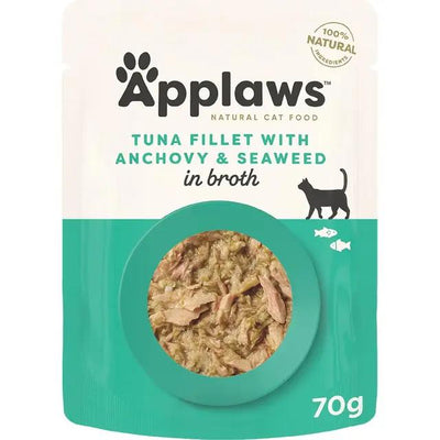 APPLAWS CAT BROTH POUCH - TUNA & ANCHOVY 70G 16PC