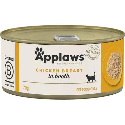 APPLAWS CAT TIN CHICKEN BREAST 70G 24PK