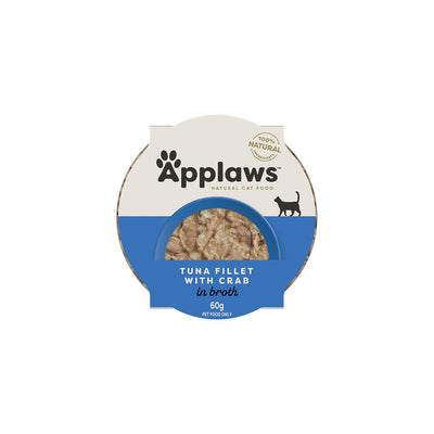 Applaws Cat Tuna Fillet Crab In Broth 70g 24pk