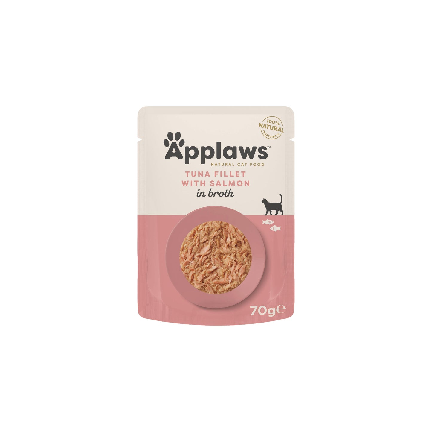APPLAWS CAT TUNA FILLET SALMON IN BROTH 70G 24PK