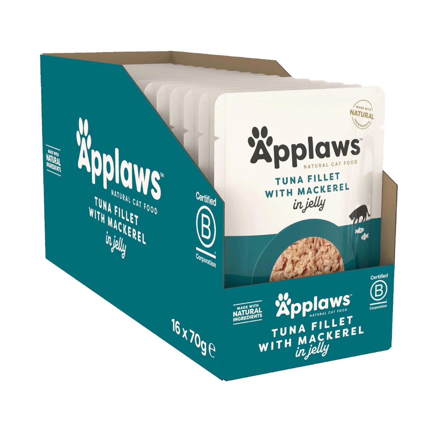 Applaws Cat Jelly Pouch - Tuna & Mackerel 70g 16pk