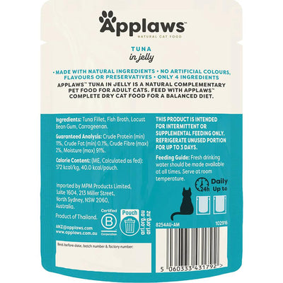 Applaws Cat Jelly Pouch - Tuna Wholemeat 70g 16pc