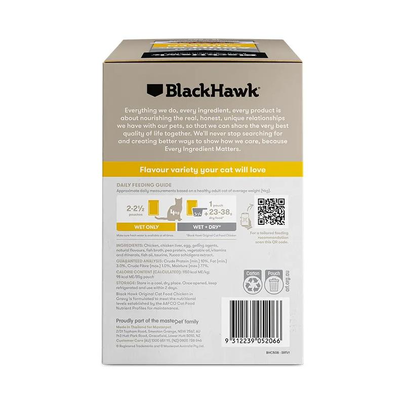 Black Hawk Cat Chicken In Gravy 85g 12pk