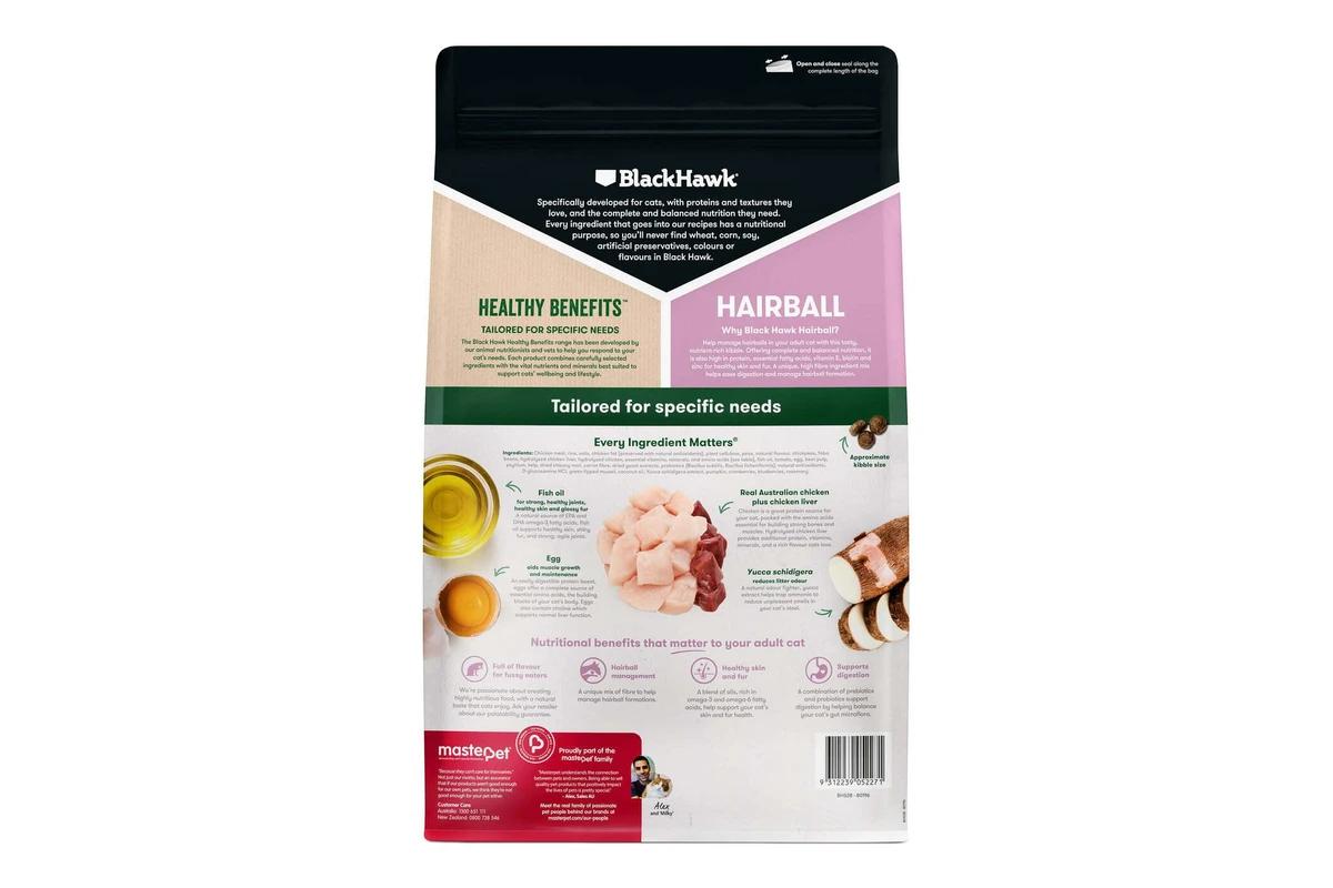Black Hawk Healthy Benefits Hairball Chicken Dry Cat Food 4kg