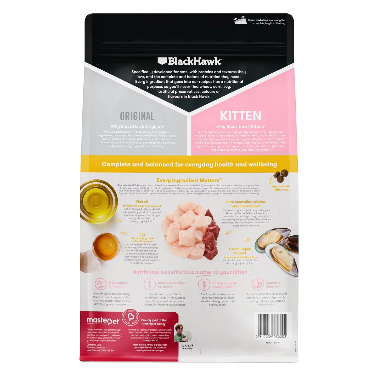 Black Hawk Original Chicken Kitten Dry Cat Food 4kg