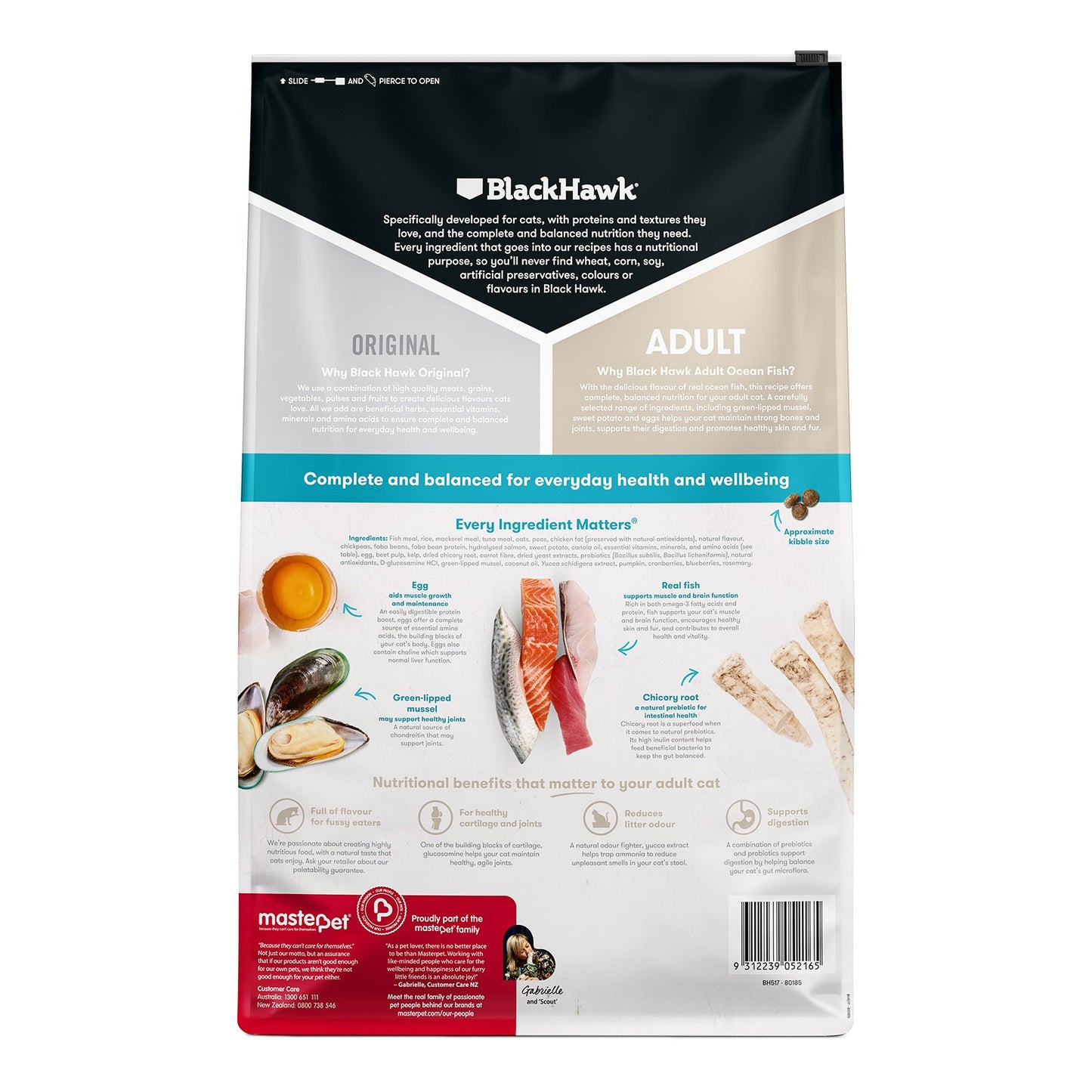 Black Hawk Original Ocean Fish Adult Dry Cat Food 4kg