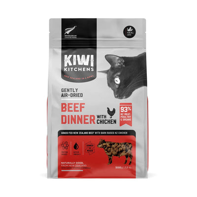 KIWI KITCHENS AIR DRIED BEEF WITH CHICKEN CAT DINNER 500G
