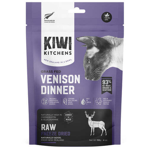 Kiwi Kitchens Freeze Dried Venison Cat Dinner 110g