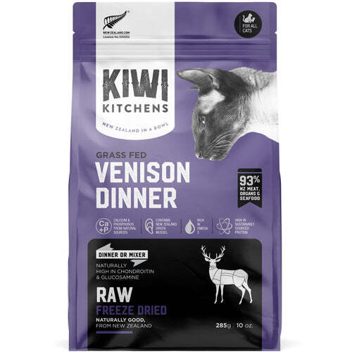 Kiwi Kitchens Freeze Dried Venison Cat Dinner 285g