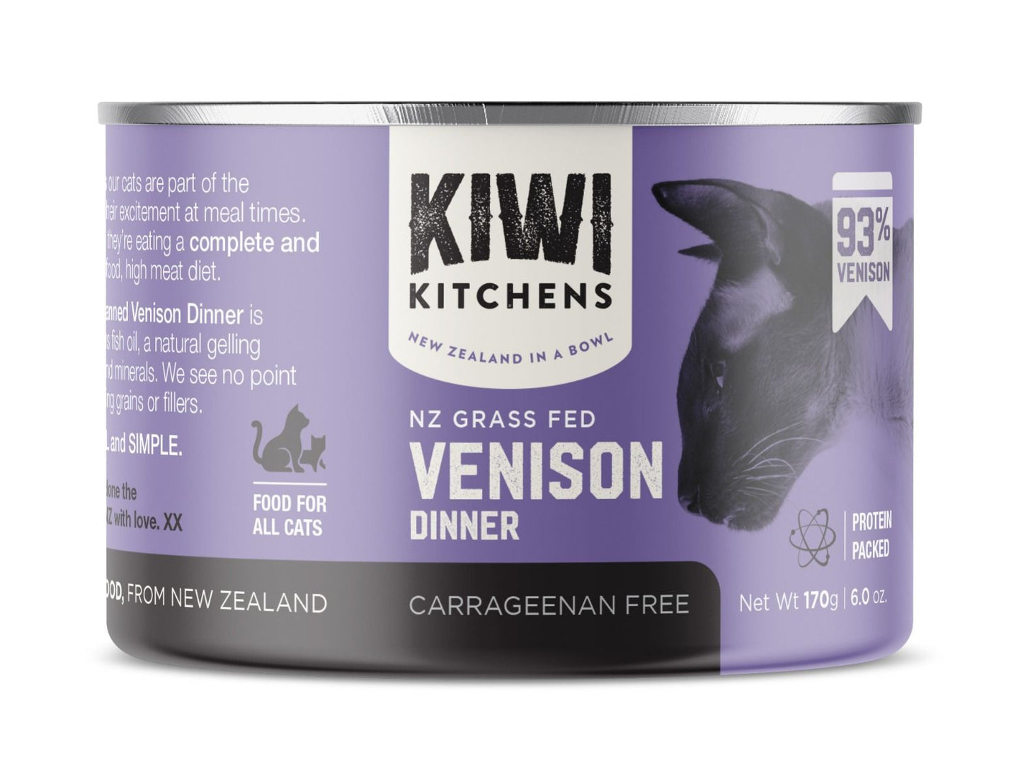 Kiwi Kitchens Cat Venison 170g 18pk