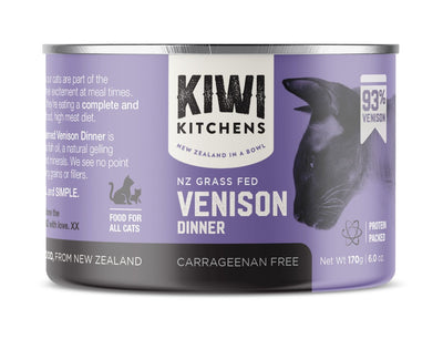 Kiwi Kitchens Cat Venison 170g 18pk