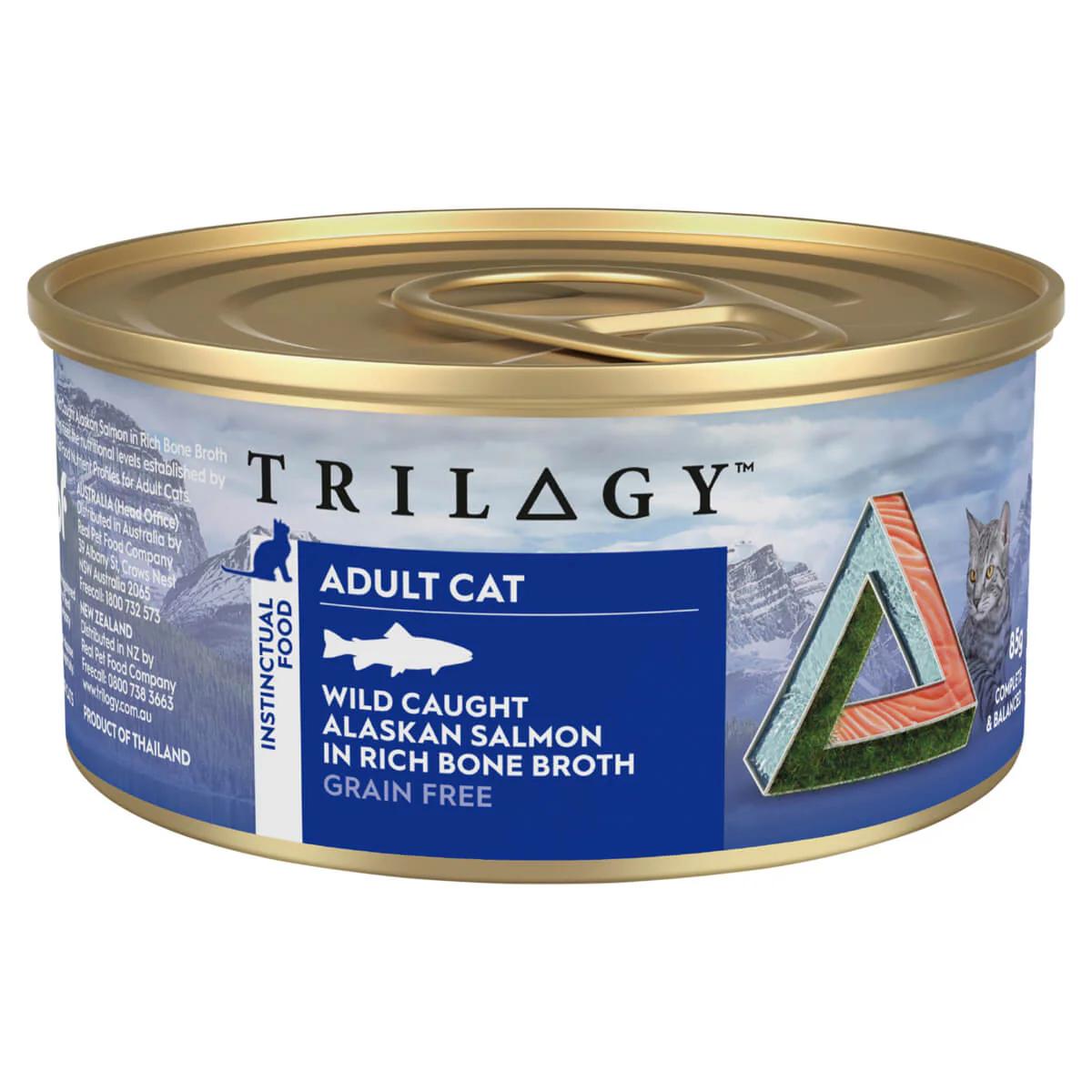 Trilogy Adult Salmon In Bone Broth 85g 24pk