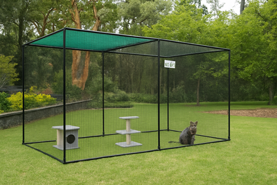 Double XXL Freestanding Cat Enclosure