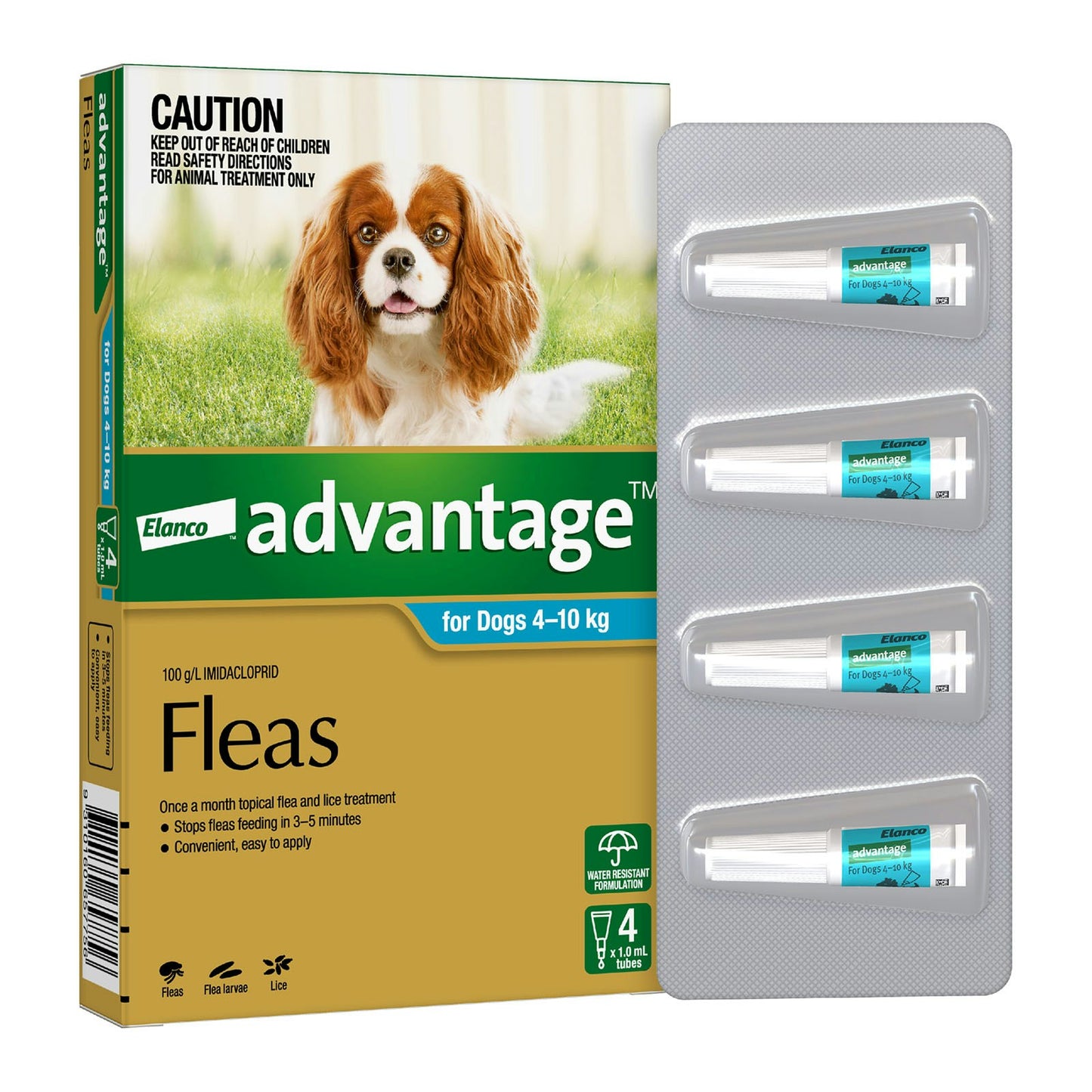 Advantage For Dogs 4-10kg 4 Pack