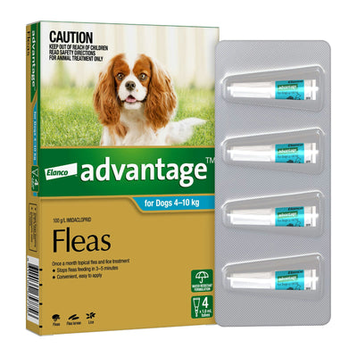 Advantage For Dogs 4-10kg 4 Pack