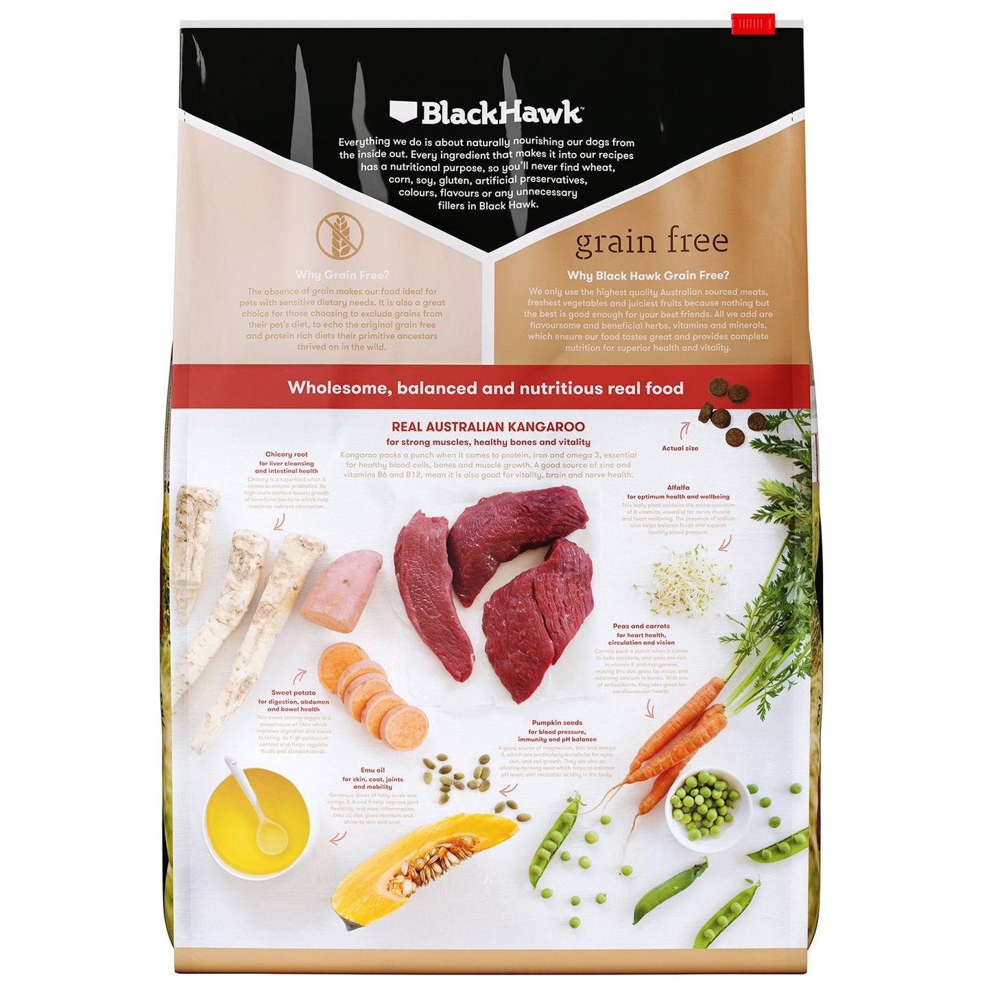 Black Hawk Grain Free Adult Kangaroo Dry Dog Food - 7kg