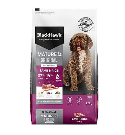 BLACK HAWK MATURE LAMB & RICE 20KG