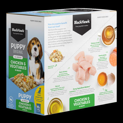 Black Hawk Puppy Chicken & Vegetables 130g 10pk