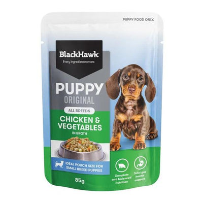 BLACK HAWK PUPPY CHICKEN & VEGETABLES 85G 12PK