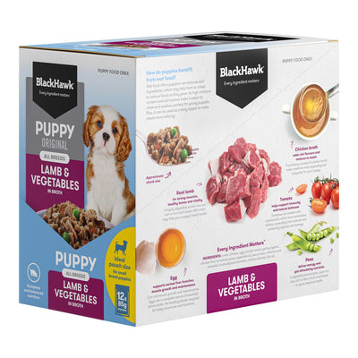 Black Hawk Puppy Lamb & Vegetables 85g 12pk