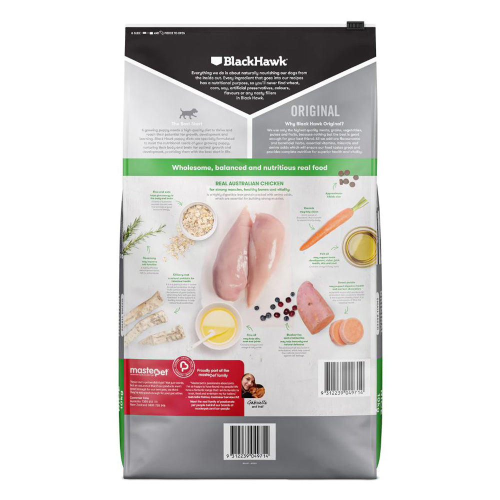 Black Hawk Puppy Chicken & Rice Small Breed Dry Dog Food 3kg