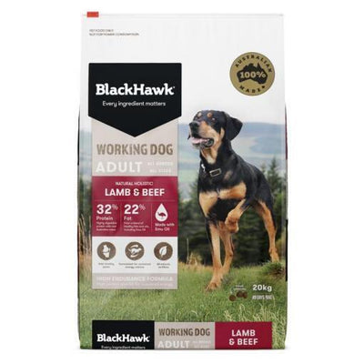 BLACK HAWK WORK DOG LAMB/BEEF 20KG