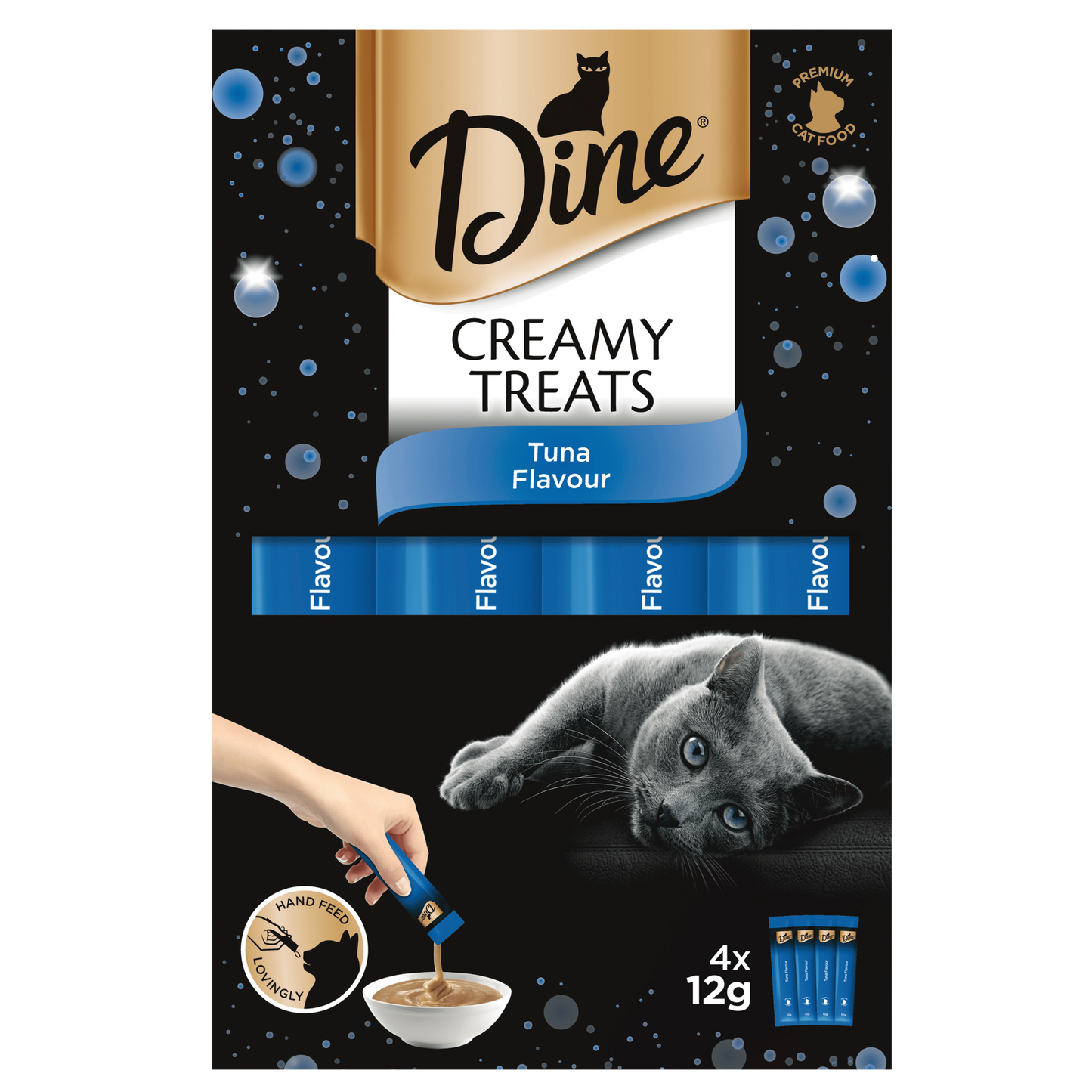 Dine Creamy Cat Treats Tuna Flavour 8pk X (4 X 12g)