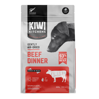 KIWI KITCHENS AIR DRIED BEEF DOG DINNER 500G