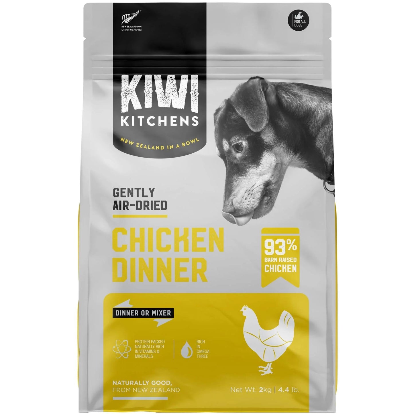 KIWI KITCHENS AIR DRIED CHICKEN DOG DINNER 2KG