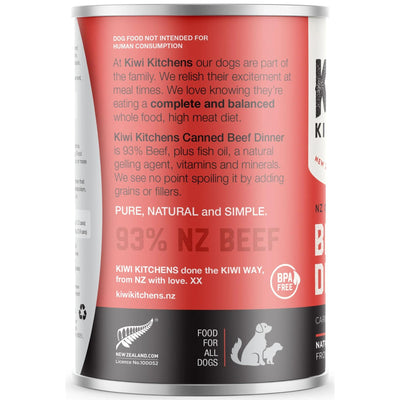 Kiwi Kitchens Dog Beef 375g 9pk
