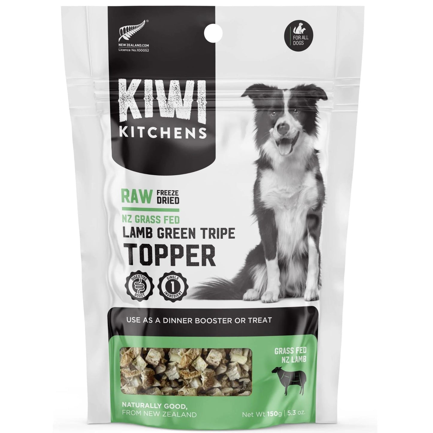 Kiwi Kitchens Dog Lamb Green Tripe 375g 9pk