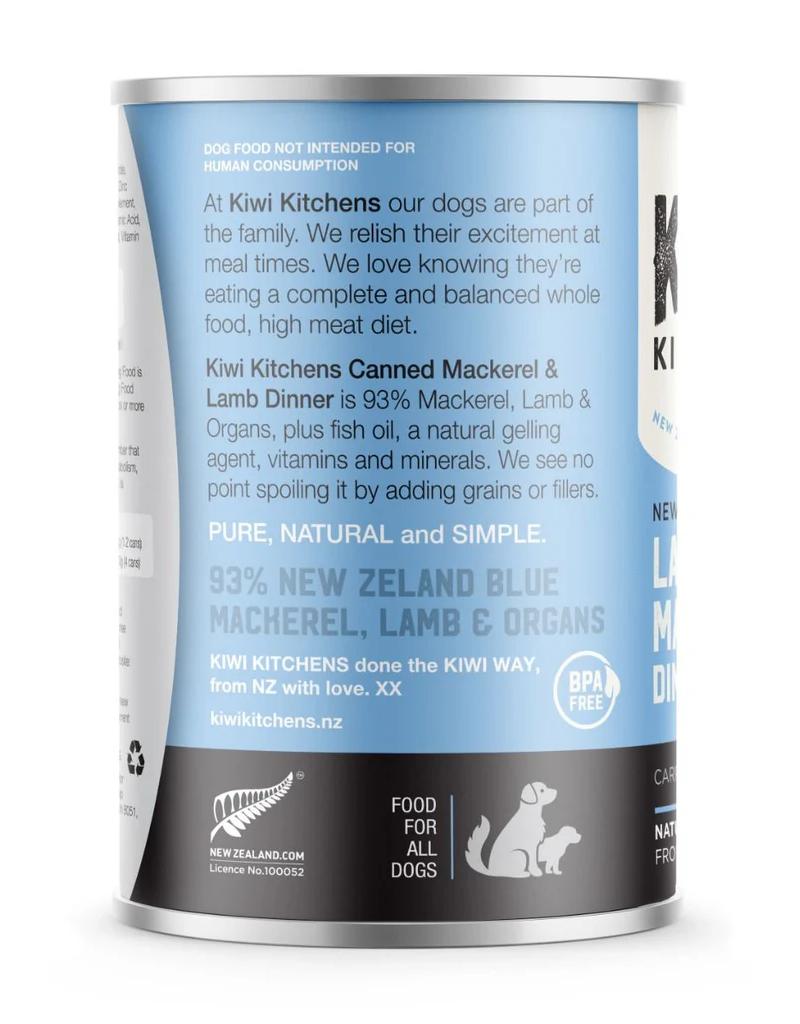 Kiwi Kitchens Dog Mackerel Lamb 375g 9pk