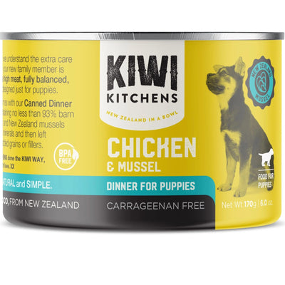 Kiwi Kitchens Puppy Chicken & Mussels 170g 18pk