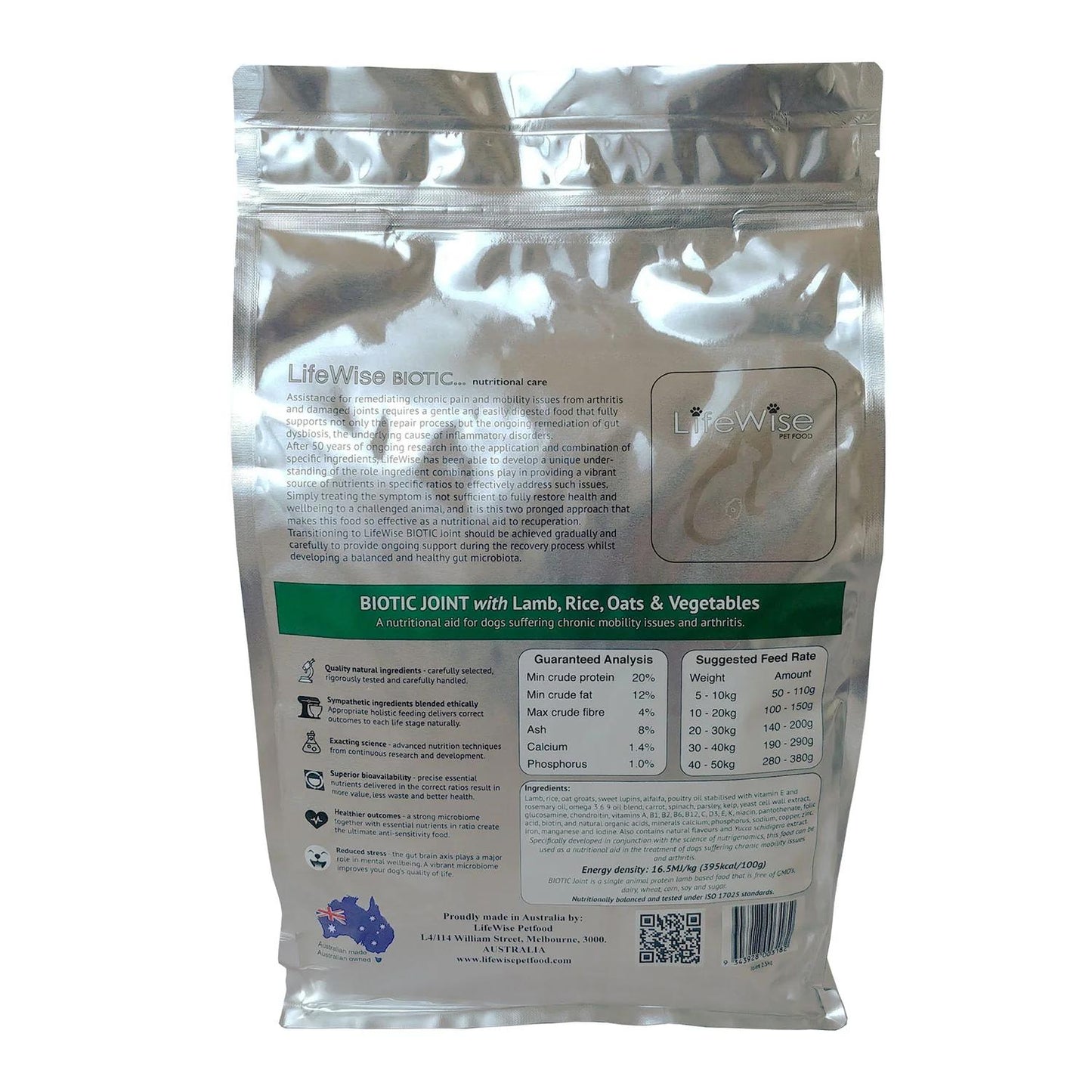 Lifewise Biotic Joint With Lamb Rice Oats And Vegetable 13kg