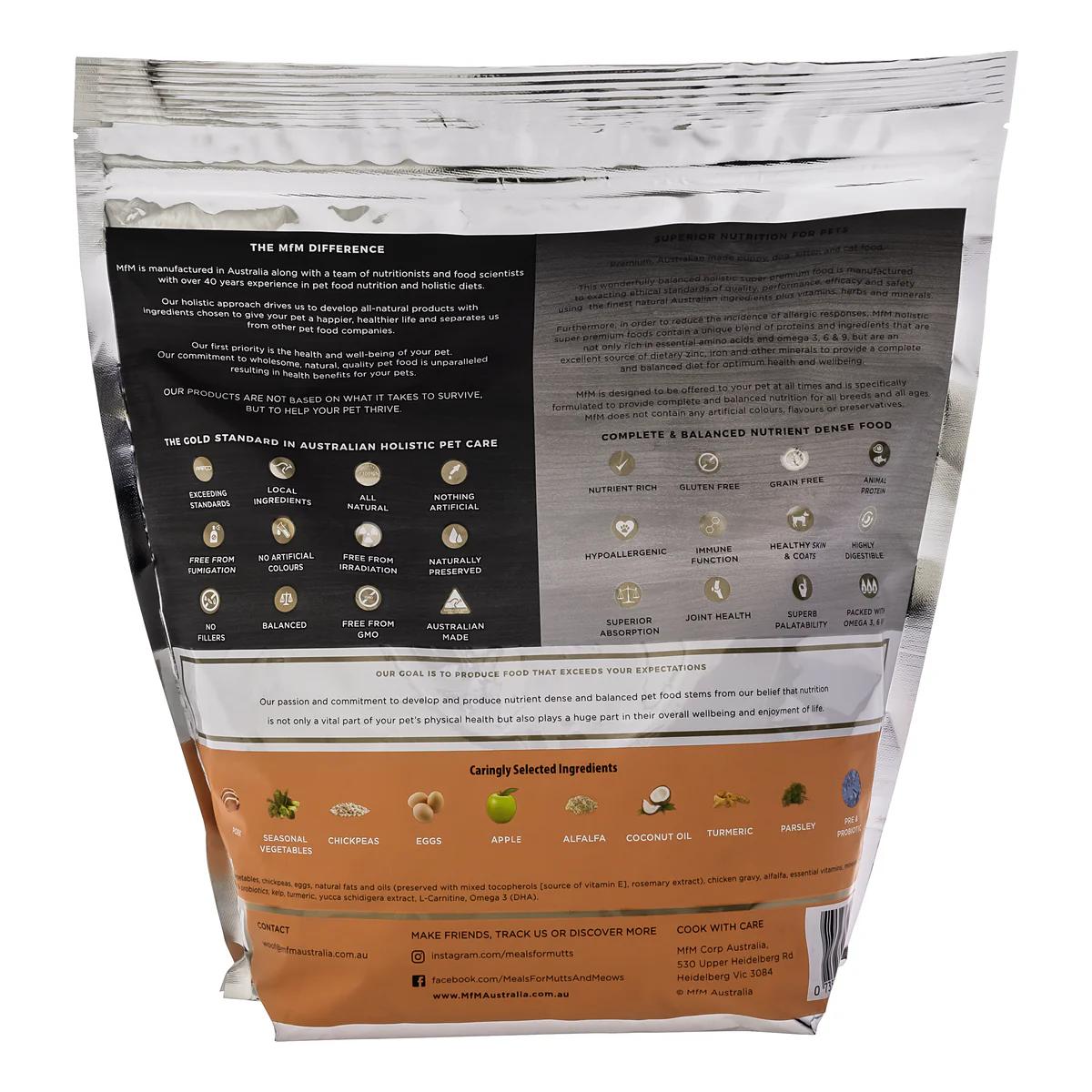 Meals For Mutts Dog Single Protein Bacon & Eggs Grain & Gluten Free 14kg