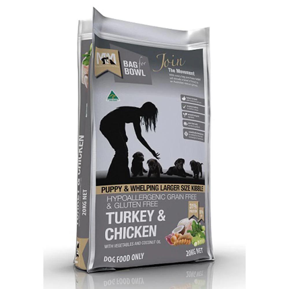 MFM PUPPY LG KIBBLE TURKEY & CHKN GRAIN & GLUT FR GREY 20KG