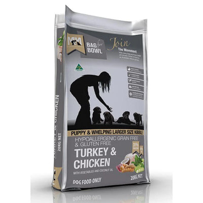 MFM PUPPY LG KIBBLE TURKEY & CHKN GRAIN & GLUT FR GREY 20KG