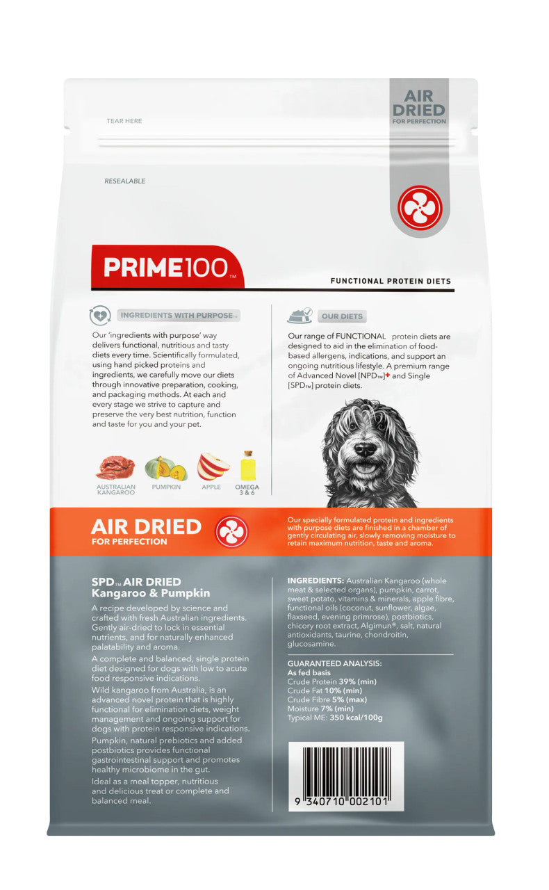 Prime Spd Air Dried Kangaroo & Pumpkin 120g