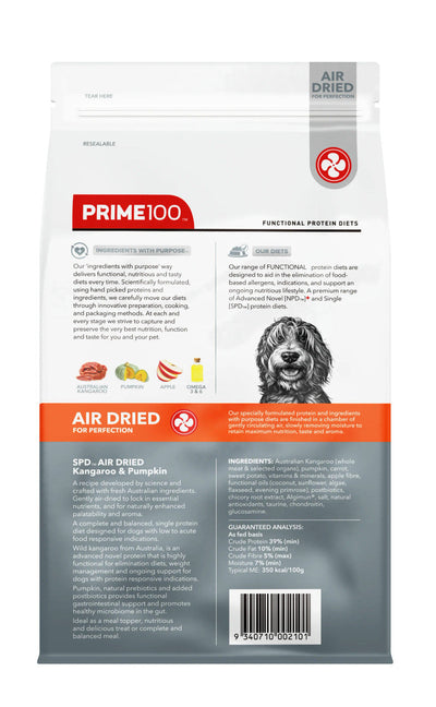 Prime Spd Air Dried Kangaroo & Pumpkin 120g